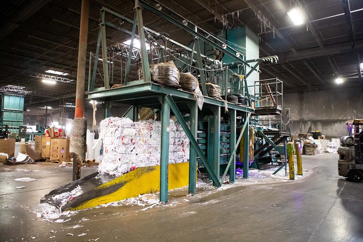 Truck arriving at Royal Paper Stock